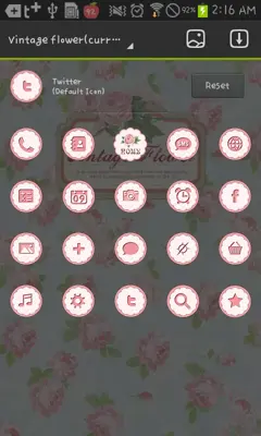 Vintage flower Go Launcher EX android App screenshot 0