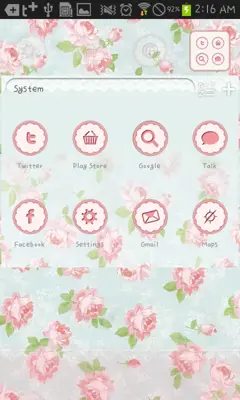 Vintage flower Go Launcher EX android App screenshot 1