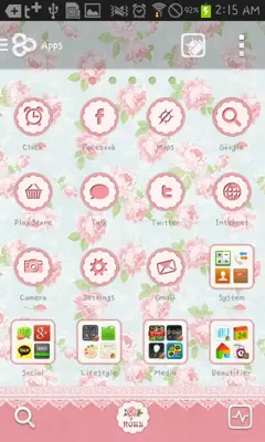 Vintage flower Go Launcher EX android App screenshot 2