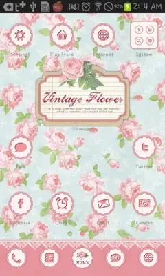 Vintage flower Go Launcher EX android App screenshot 3