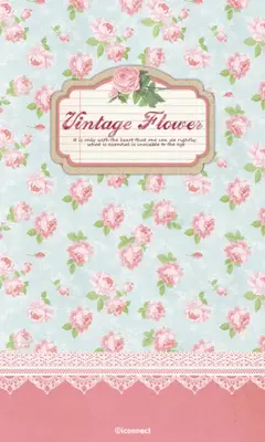 Vintage flower Go Launcher EX android App screenshot 4